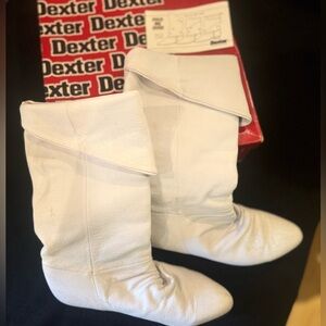 Dexter Vintage Boots for Women Size 7.5 White Leather